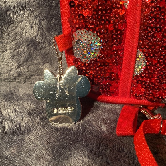 Disney Parks Original Minnie Mouse Polka Dot Sequin Mini Tablet/iPad Bag/Purse - Picture 6 of 7
